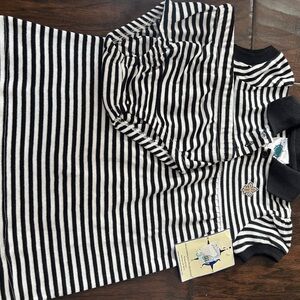 Black and White Striped Polo Shirt…who dat!!!